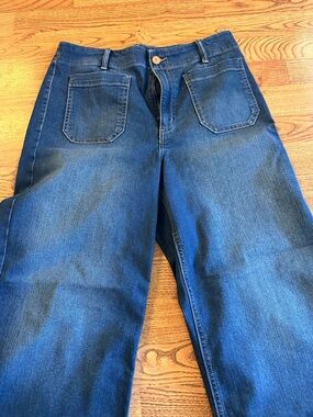 Code Bleu Women's Wide Leg Jeans - Dark Blue